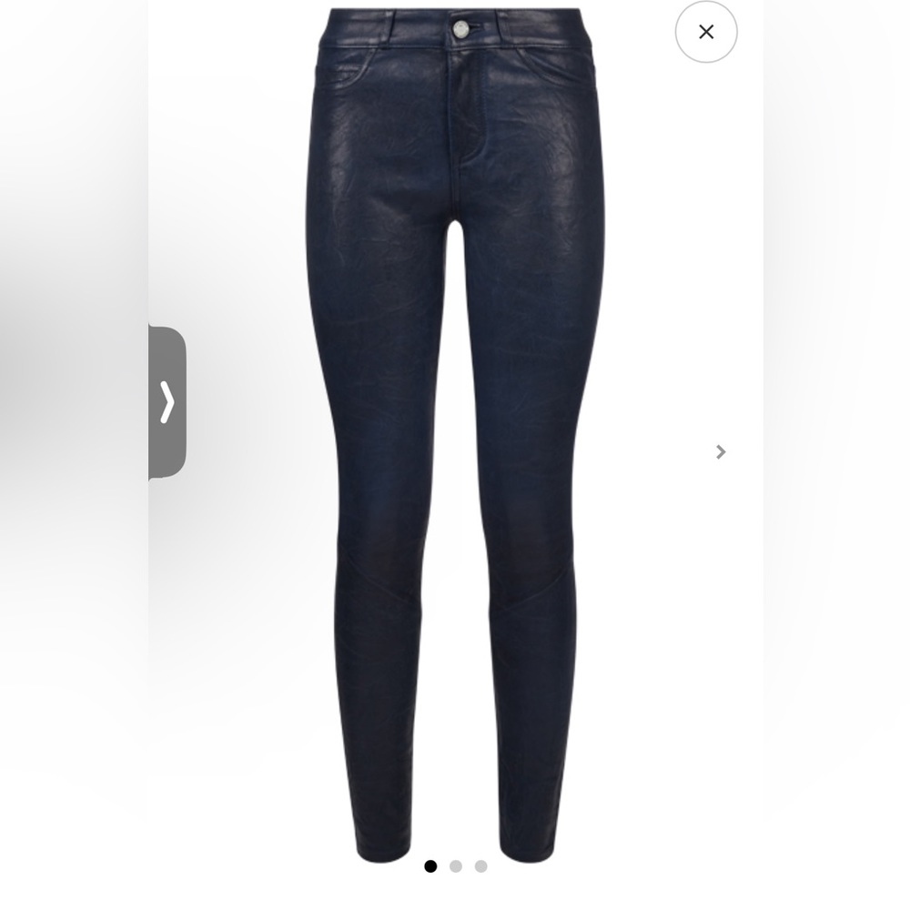 Paige Hoxton stretch leather skinny jeans